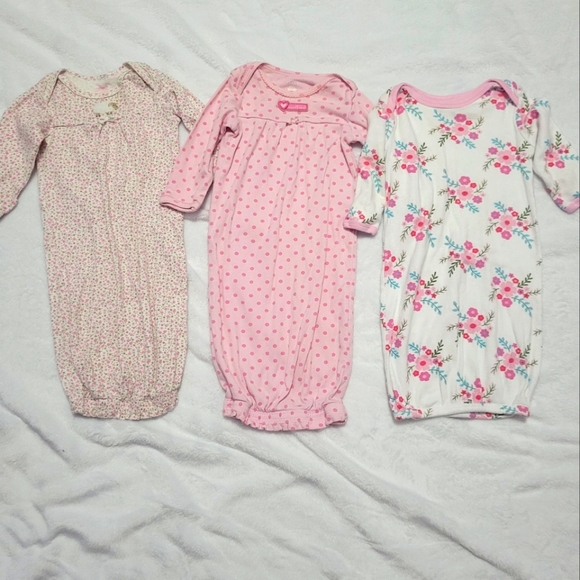 Carter's Pajamas 3 Baby Girl Sleep Gowns Sleep Sack Size 3 Mo